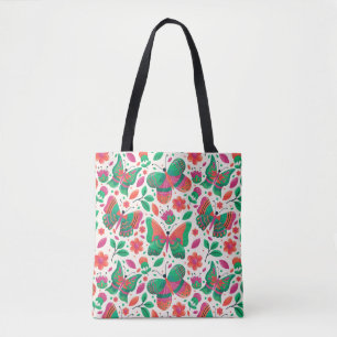 Vlinders, Bloemen, en Bladeren Draagtas