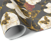 Vlinders & Bloemen: Lente Boho Patroon Cadeaupapier (Rol Hoek)