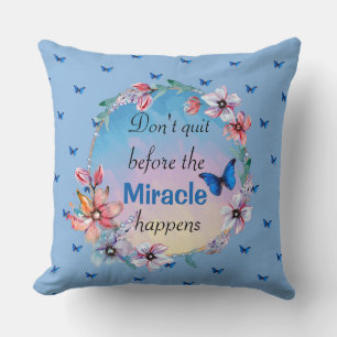 Vlinders & Bloemen Positieve Mindset Quote Kussen