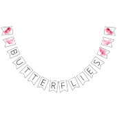 Vlinders Bloemige Bruidsdiner Vlaggetjes (Alle)