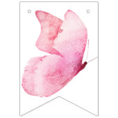 Vlinders Bloemige Bruidsdouche Vlaggetjes (Tweede vlag)