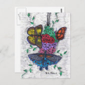 Vlinders Briefkaart (Voorkant / Achterkant)