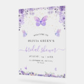 Vlinders Bruidsmeisjesfeest, Bruidsbrunch Feestje Acryl Bord (Hoek)