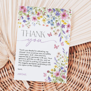Vlinders Bruiloft Bridal Shower Bedankkaart