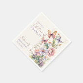 Vlinders bruiloftsfeest servet (Hoek)