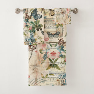 Vlinders en Bloemen Bad Handdoek