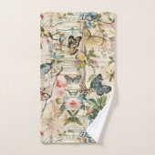  Vlinders en Bloemen Bad Handdoek (Handdoek)