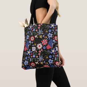 Vlinders en Bloemen canvas tassen