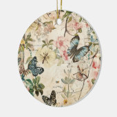 Vlinders en Bloemen Keramisch Ornament (Links)