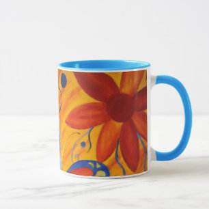 vlinders en bloemen Keramische mok