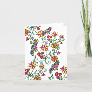 Vlinders en Bloemen Notecard Notitiekaartje