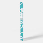 Vlinders en bloemen op Aqua Case-Mate iPhone Case (Achterkant / Links)