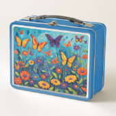 Vlinders en bloemen op Blue Kind (Voorkant)