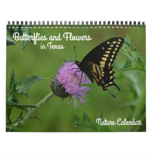 Vlinders en bloemen op de Texaanse Natuur kalender