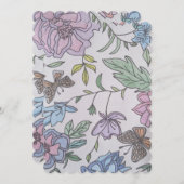 Vlinders en Bloemen Save The Date (Voorkant / Achterkant)