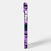 Vlinders en bloemen symmetrie, violet en blauw Case-Mate iPhone case (Achterkant / Links)