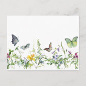 Vlinders en bloesems briefkaart (Voorkant)
