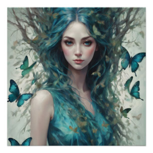 Vlinders en Blues Series 4 Perfect Poster