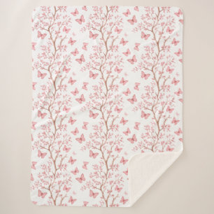 Vlinders en botanische sherpa deken