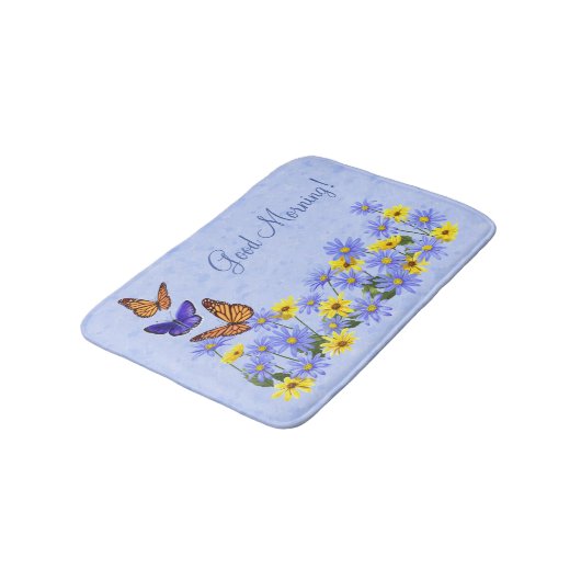  vlinders en Daisies Spring Garden Badmat (Gekanteld)