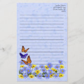  vlinders en Daisies Spring Garden Briefpapier (Voorkant)
