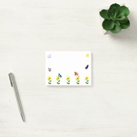 Vlinders en een fee Post-it® notes (Kantoor)
