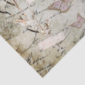  vlinders en gedroogde bloemen, tissuepapier (Detail)