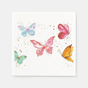 Vlinders en glitter servet