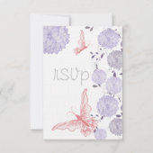Vlinders en Lavendel Chrysanthemum RSVP (Voorkant)