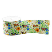 Vlinders en madeliefjes in een weide grosgrain lint (Spoel)