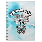 Vlinders en paddenstoelen Droom Grote positieve in Notitieboek (Voorkant)