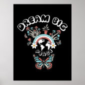 Vlinders en paddenstoelen Droom Grote positieve in Poster (Voorkant)