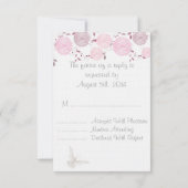 Vlinders en roze chrysanten RSVP (Achterkant)