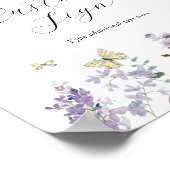 Vlinders en Sering aangepaste tekstbord Poster (Hoek)