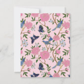 Vlinders en vogels Bloemen Persoonlijk briefpapier Notitiekaartje (Achterkant)