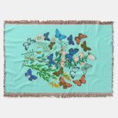 Vlinders en wilde bloemen Botanisch Deken (Voorkant)