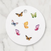 Vlinders en wilde bloemen Elegante 85ste verjaarda Bedankjes Labels (Achterkant)