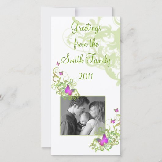 Vlinders Feestdagenkaart (Voorkant)