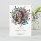 Vlinders Foto Begrafenis Orde van Service Programma (Staand voorkant)