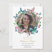 Vlinders Foto Funeral Order Of Service Programma (Voorkant)