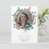 Vlinders Foto Funeral Order Of Service Programma (Staand voorkant)