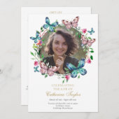 Vlinders Foto Uitvaart Orde van Service Programma (Voorkant / Achterkant)