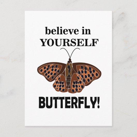 Vlinders geloven in jezelf vlinder briefkaart (Voorkant)