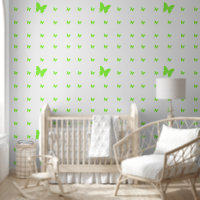 Vlinders groen op wit