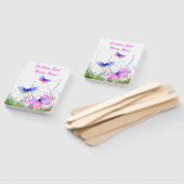 Vlinders Hand Fan met aangepaste tekstnaam Handwaaier (Niet-gemonteerd)