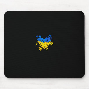 Vlinders Hart Oekraïne Vlag Oekraïens Oekraïens Muismat