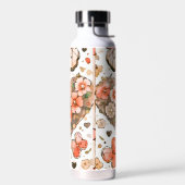 Vlinders, harten en bloemen waterfles (Links)