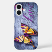 Vlinders houden van blauw Case-Mate iPhone case (Achterkant)