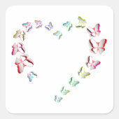 vlinders houden van Square Sticker (Voorkant)