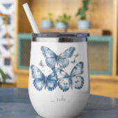 Vlinders in Delfts Blauw, aanpasbaar